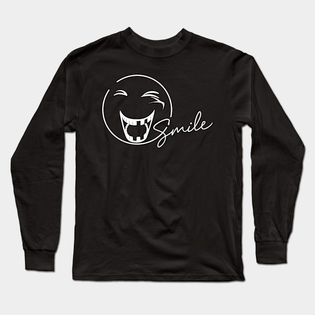 Smile On Long Sleeve T-Shirt by t4tif